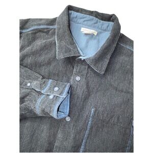 Carbon 2 Cobalt Corduroy Shirt Mens XLT Long Sleeve Button Casual Button Gray